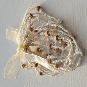 White and Cream Beaded Necklace